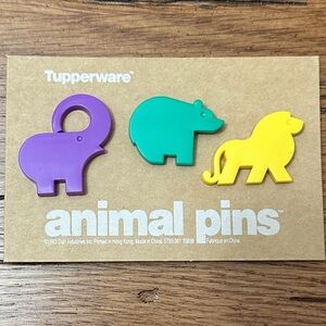 Tupperware Colorful Animal Brooch Set